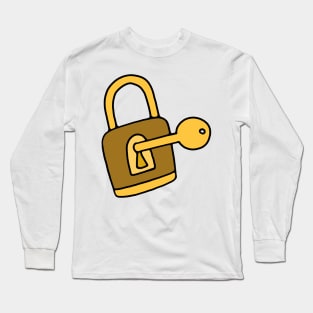 Golden Lock and Key Long Sleeve T-Shirt